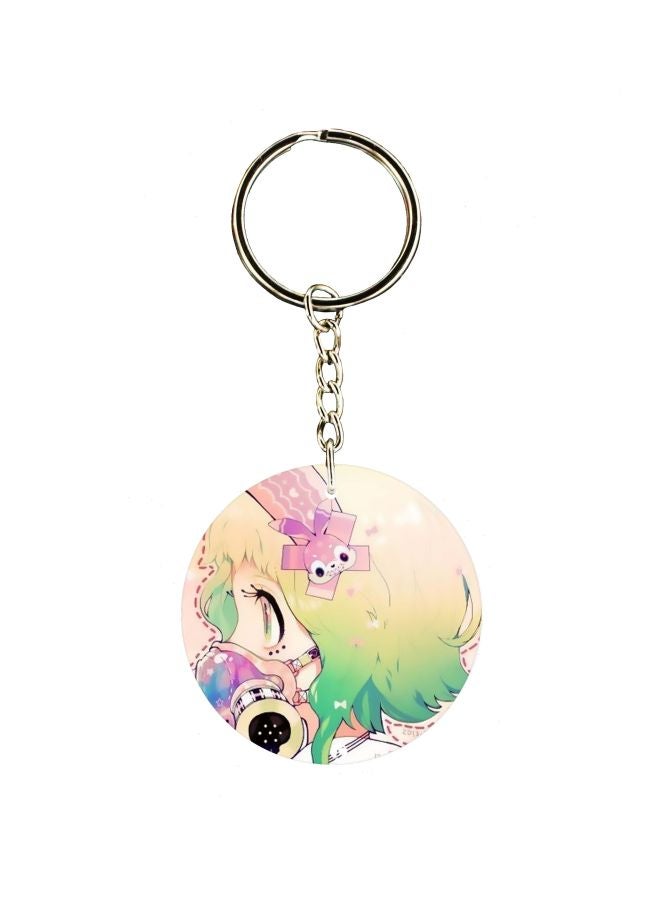 BP Cartoon Girl Printed Keychain