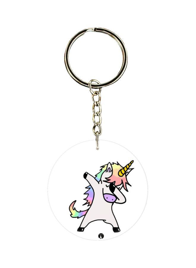 BP Cartoon Unicorn Printed Keychain