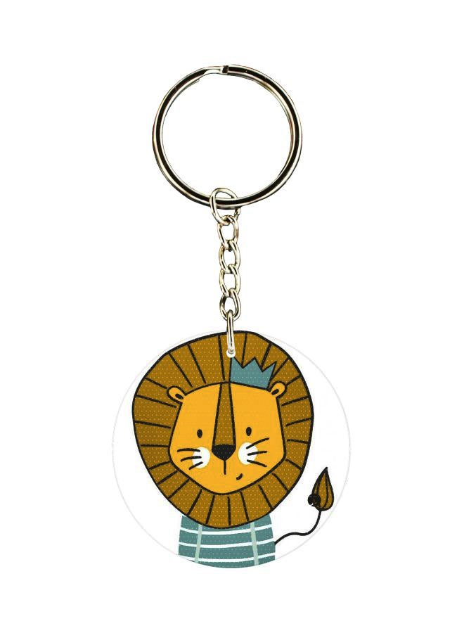 BP Cartoon Lion Printed Double Sided Keychain