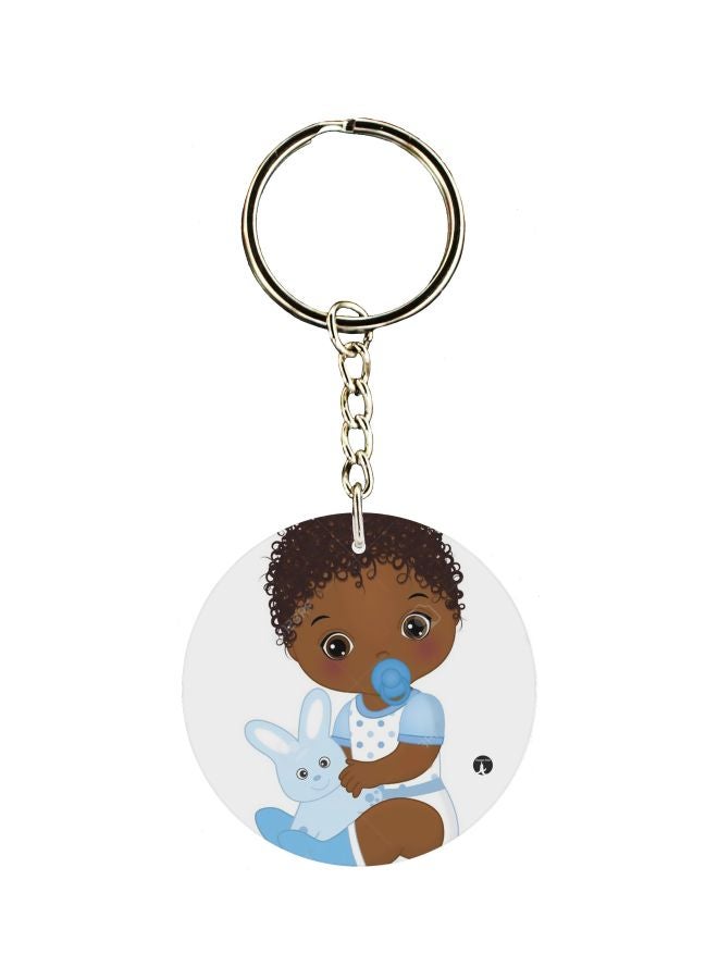 BP Baby Girl Printed Double Sided Keychain