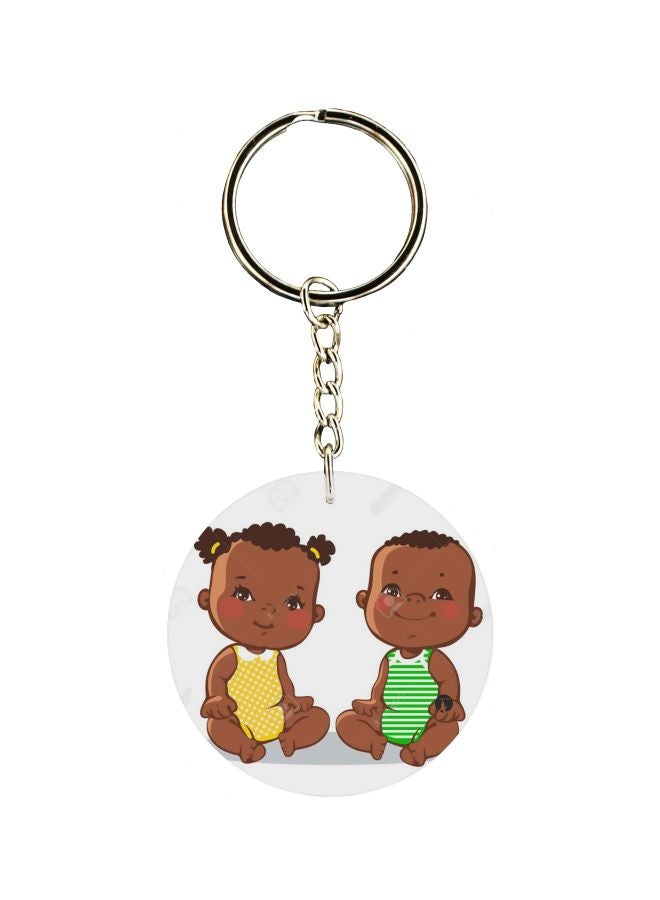 BP Babies Printed Double Sided Keychain