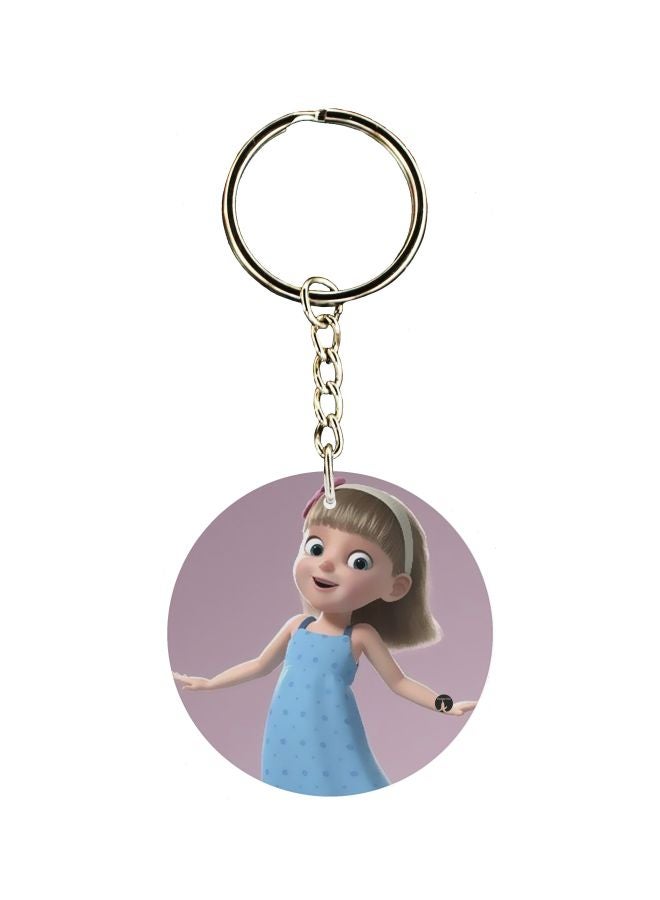 بي بي سلسلة مفاتيح بوجهين بطبعة فتاة