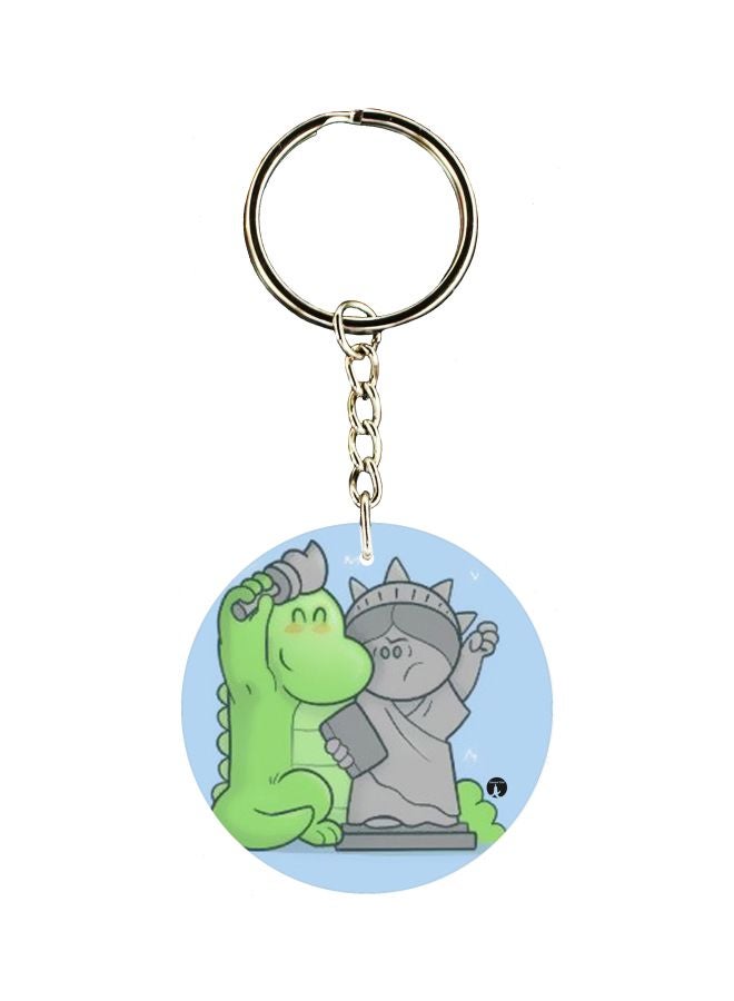 BP Cartoon Printed Double Sided Keychain