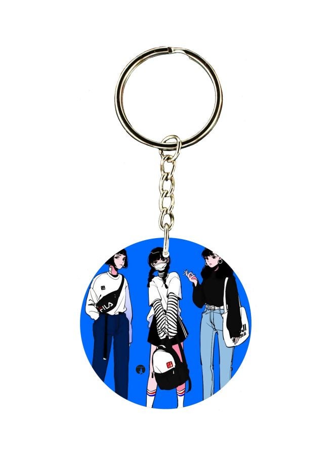 BP Cartoon Character Printed Keychain