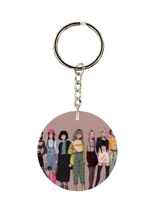 بي بي سلسلة مفاتيح بطبعة شخصية من الرسومات الكرتونية