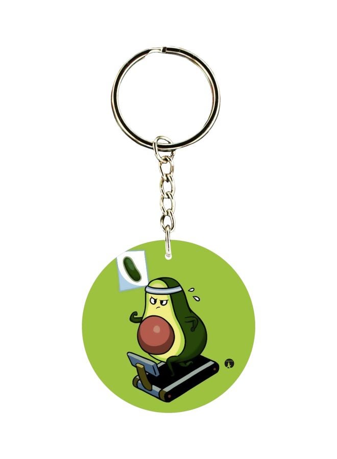 BP Avocado Cartoon Printed Keychain