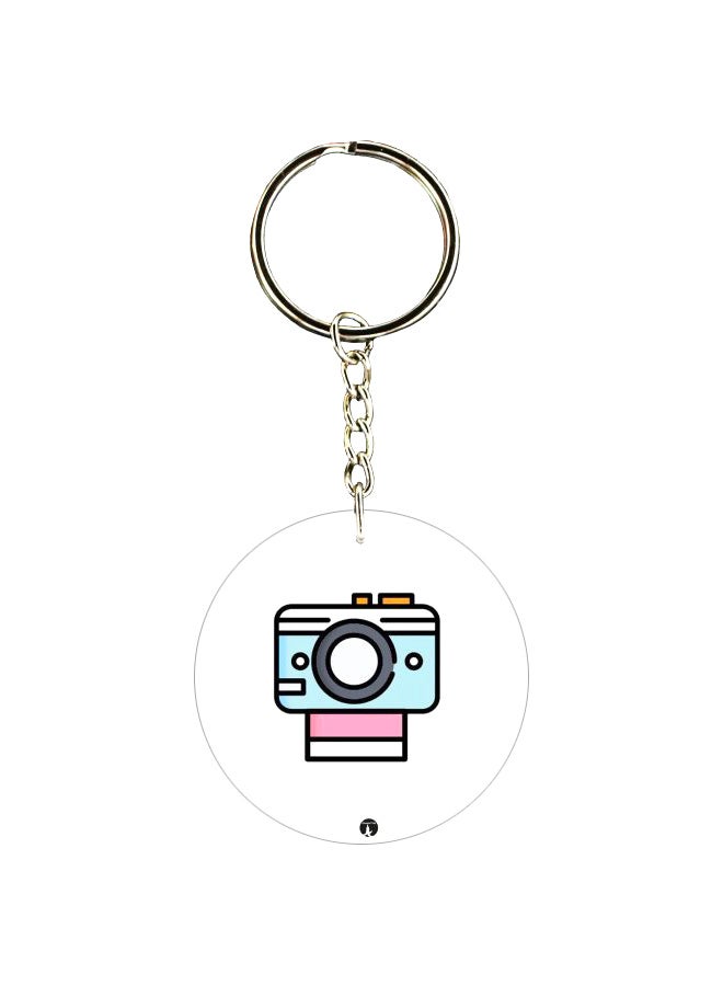 BP Camera Printed Double Sided Keychain 