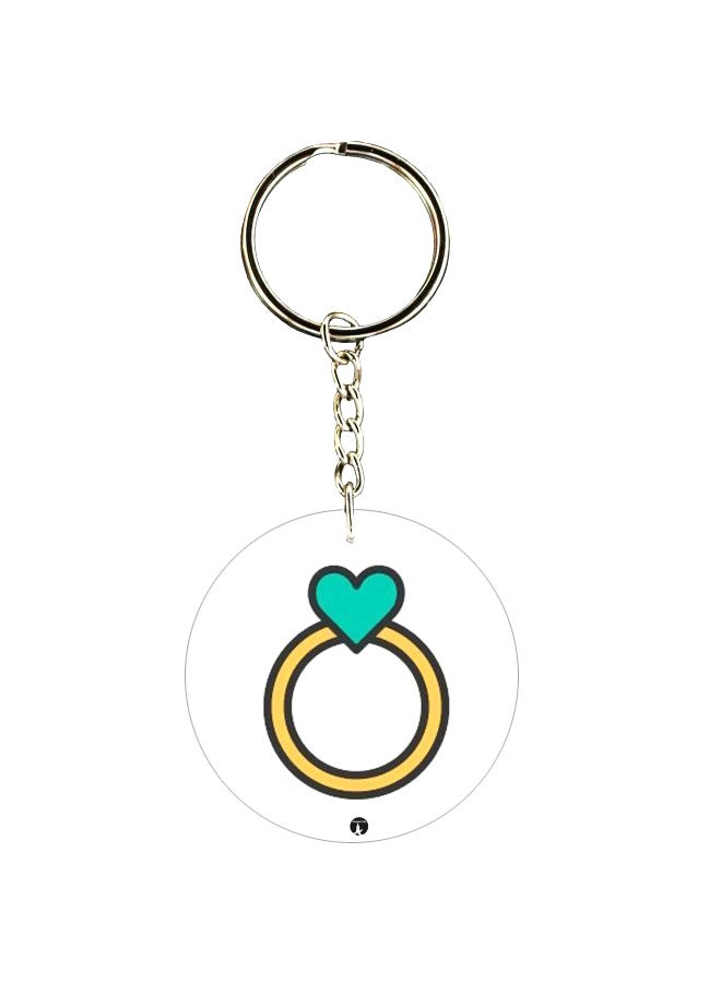 BP Ring Printed Double Sided Keychain