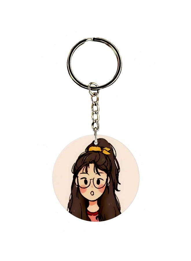 BP Girl Printed Double Sided Keychain