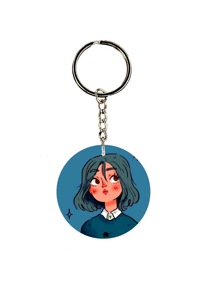 BP Girl Printed Double Sided Keychain