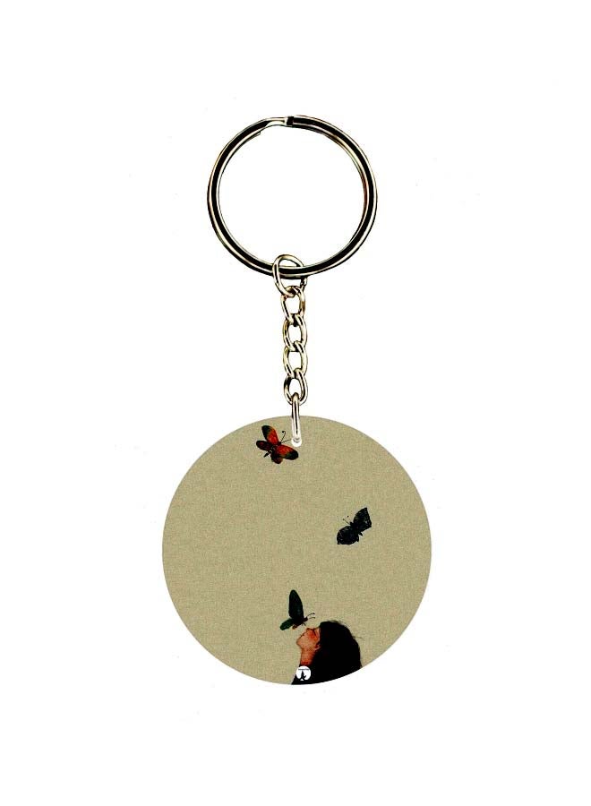 BP Girl Printed Double Sided Keychain