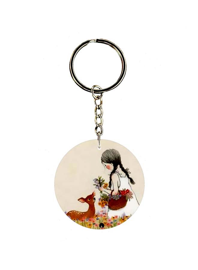 BP Girl Printed Double Sided Keychain
