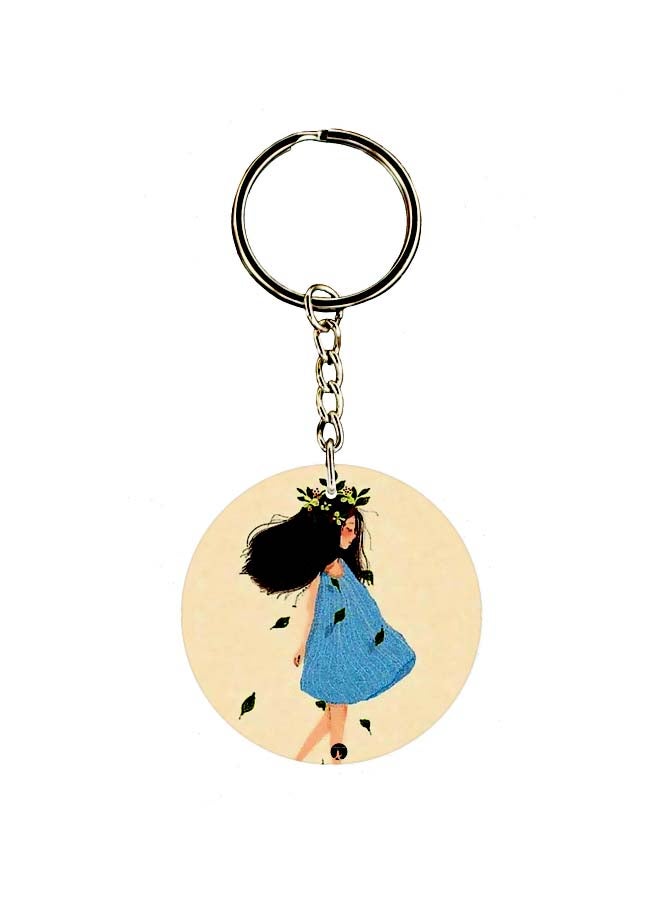 BP Girl Printed Double Sided Keychain