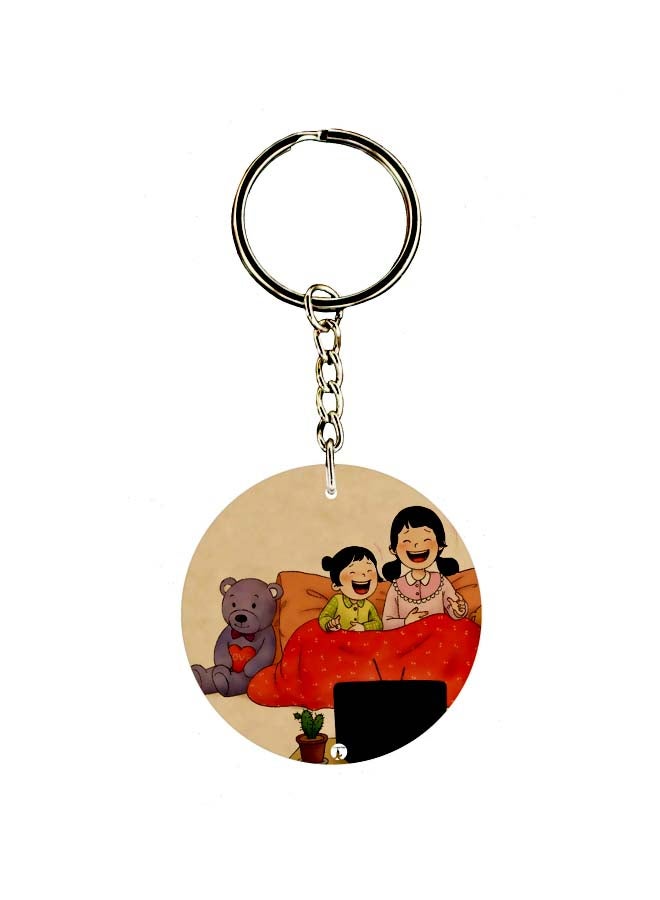 BP Cartoon Printed Double Sided Keychain