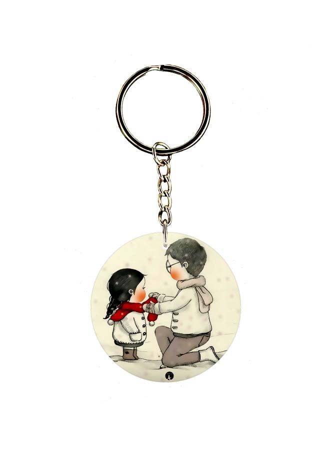BP Cartoon Printed Double Sided Keychain