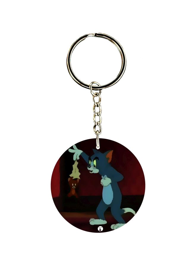 BP Double Sided Tom And Jerry Printed Keychain