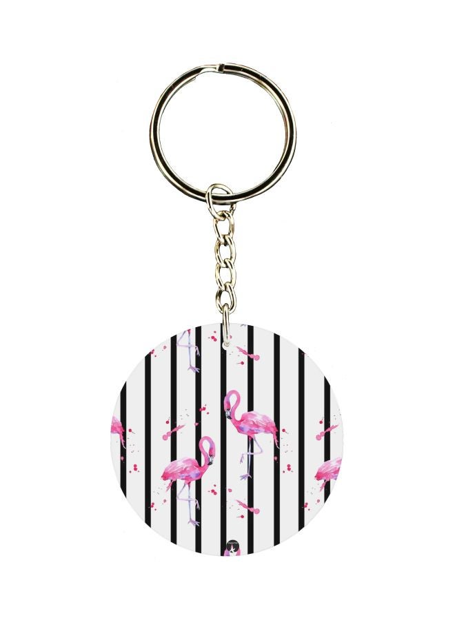 BP Birds Printed Double Sided Keychain