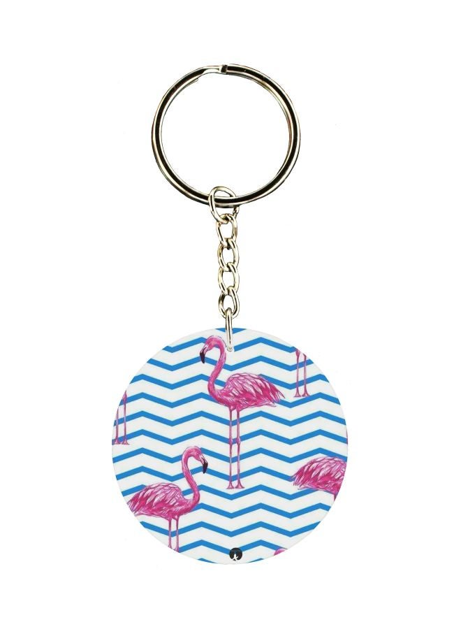 BP Birds Printed Double Sided Keychain