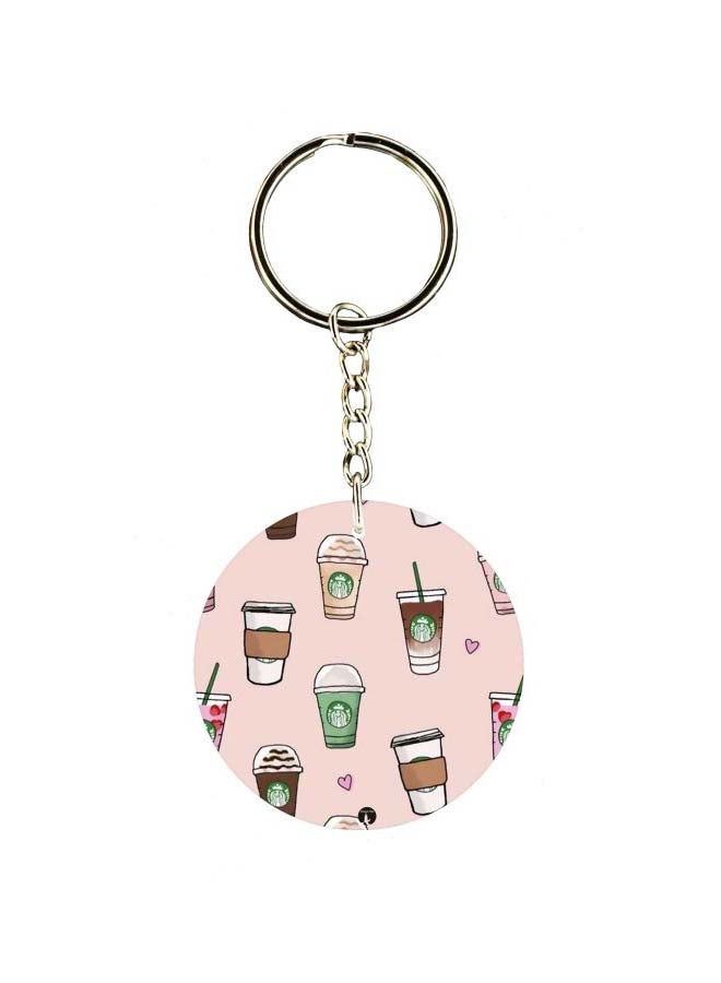 BP Double Sided Beverage Printed Keychain