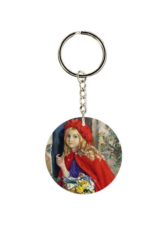 BP Double Sided Girl Printed Keychain