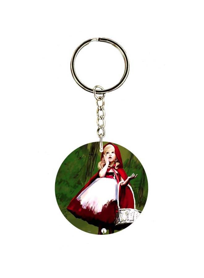 BP Double Sided Girl Printed Keychain