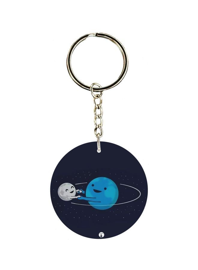 BP Earth Printed Double Sided Keychain