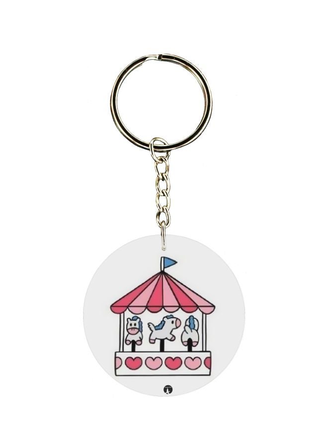 BP Unicorn Printed Double Sided Keychain
