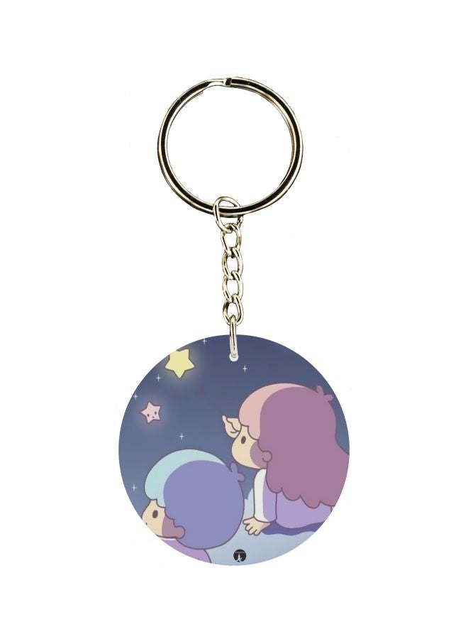 BP Cartoon Printed Double Sided Keychain