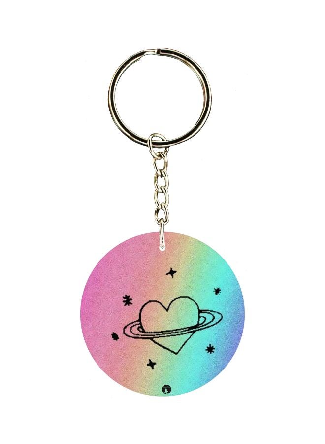 بي بي سلسلة مفاتيح بطبعة قلب على الجانبين