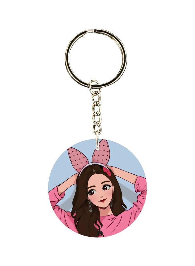 BP Girl Printed Double Sided Keychain