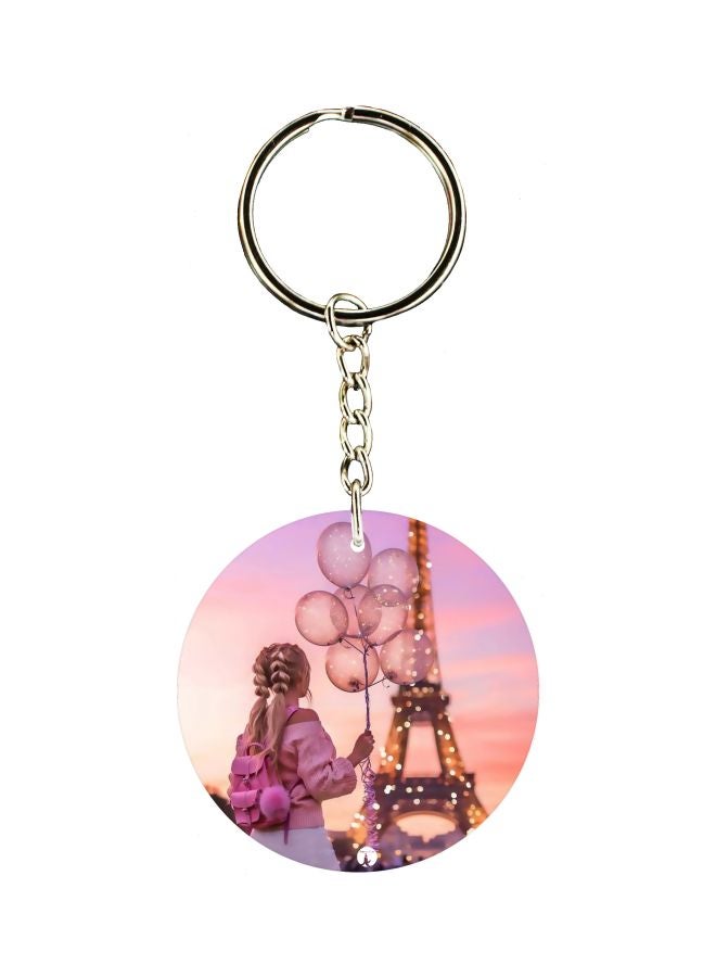 بي بي سلسلة مفاتيح بوجهين بطبعة فتاة