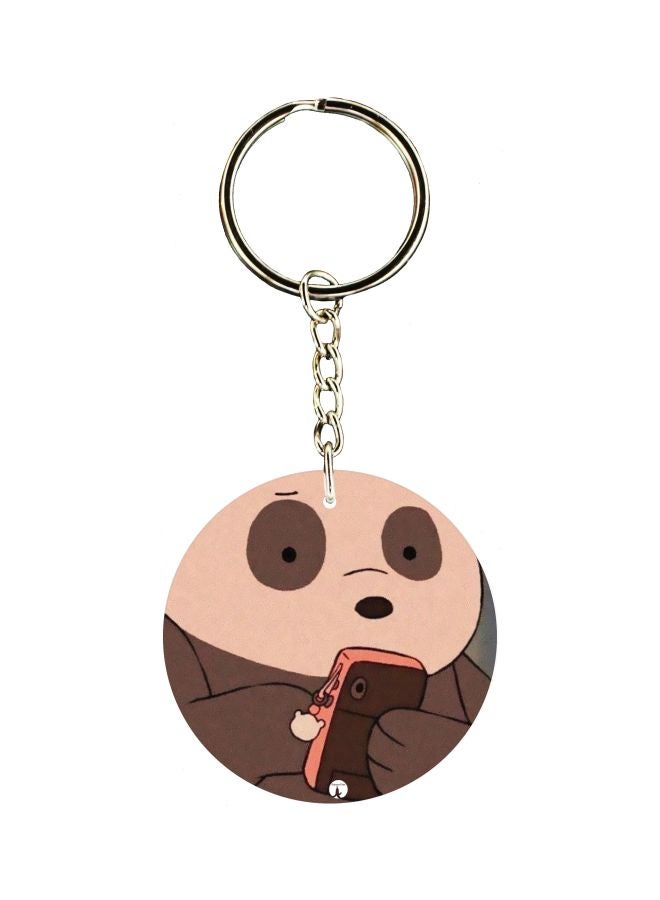 بي بي سلسلة مفاتيح بطبعة دب على الجانبين