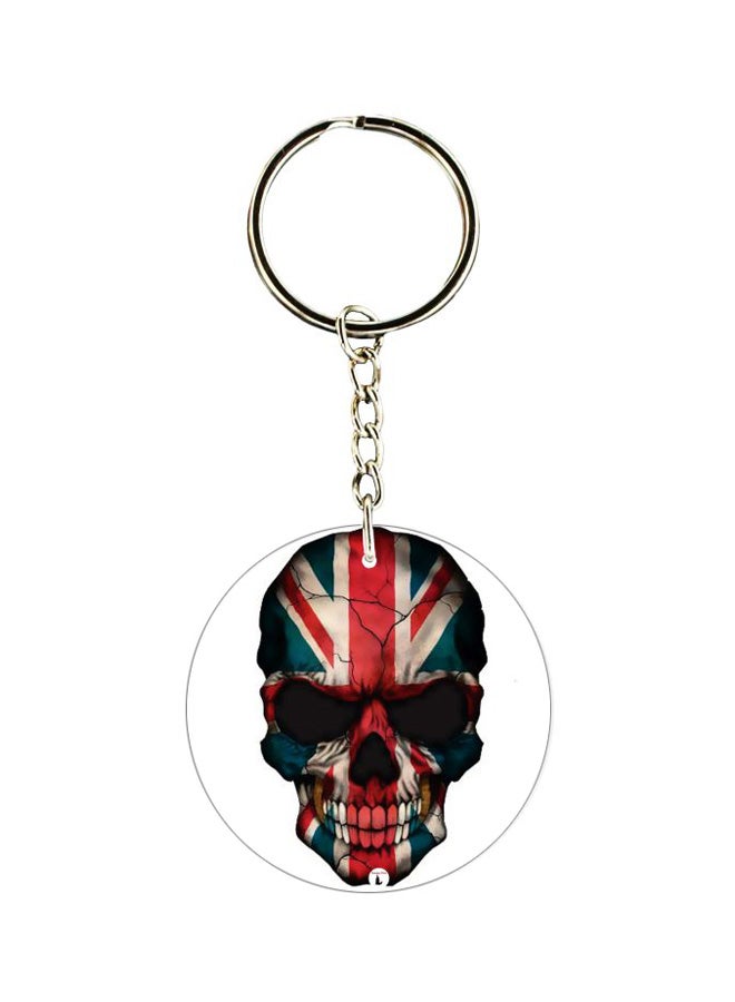 بي بي سلسلة مفاتيح بطبعة جمجمة على الجانبين