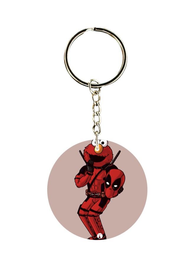 بي بي سلسلة مفاتيح بطبعة شخصية ديدبول على الوجهين