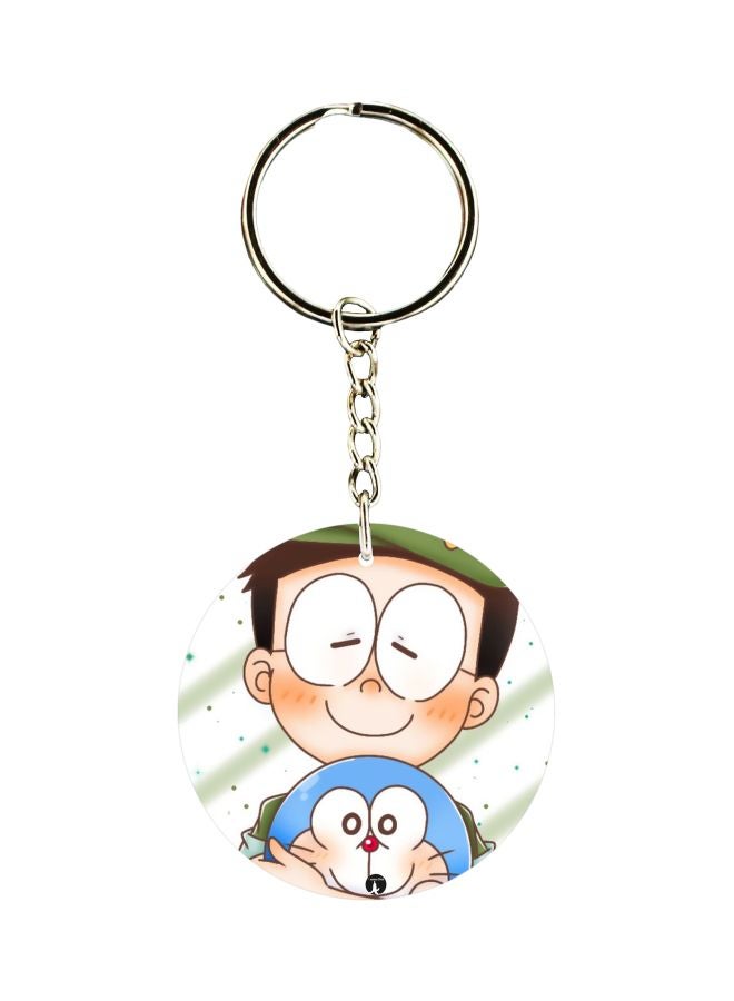BP Nobita And Doraemon Printed Double Sided Keychain
