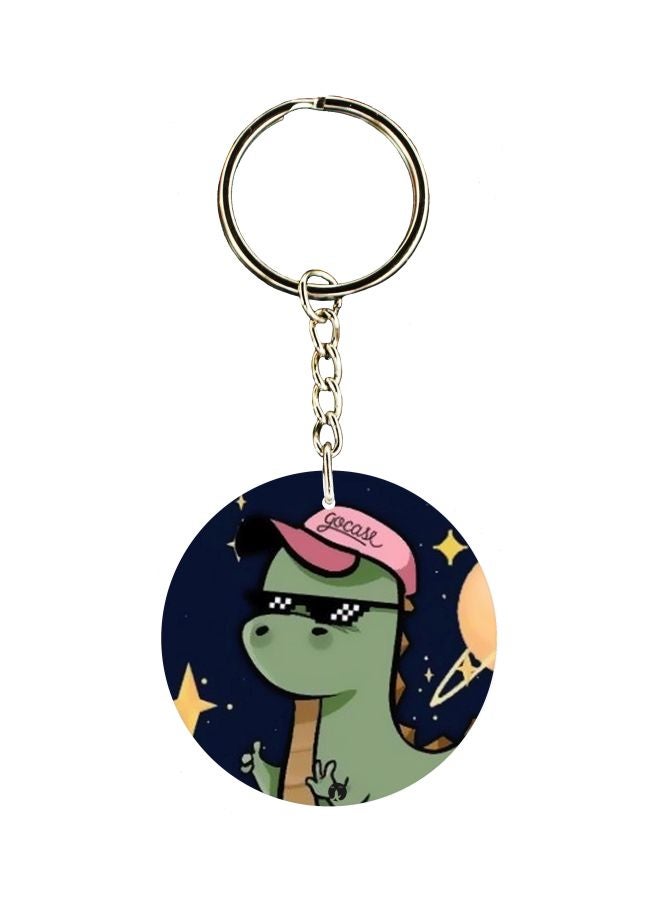 بي بي سلسلة مفاتيح بوجهين بطبعة رسوم كرتونية