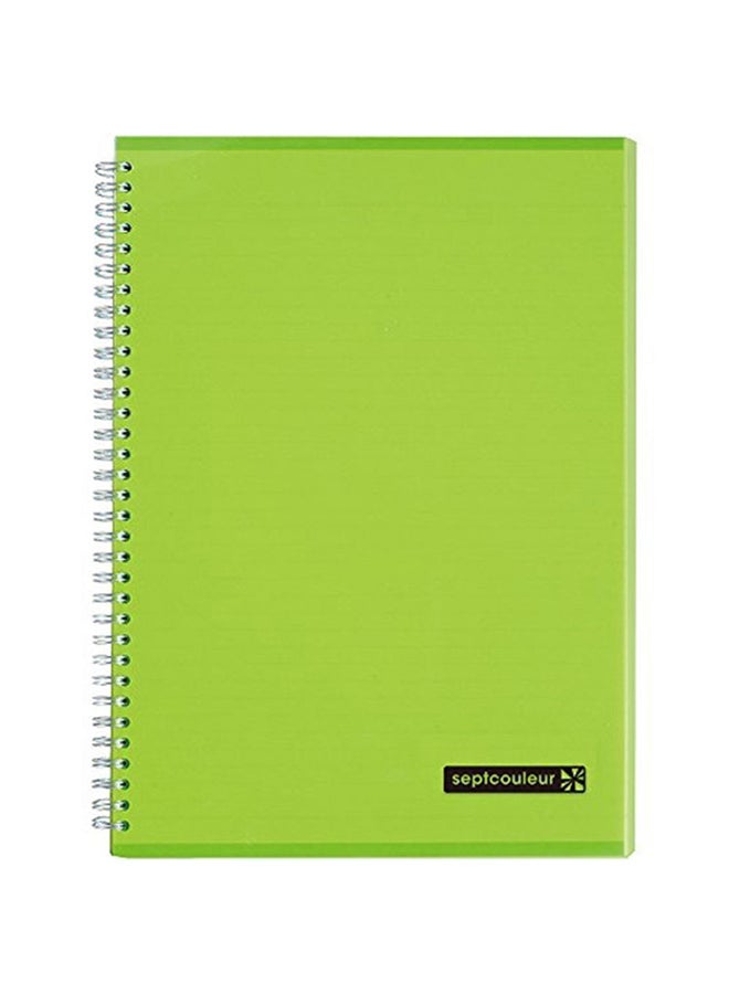 Septcouleur Notebook Ruled B6, 80 Pages Green