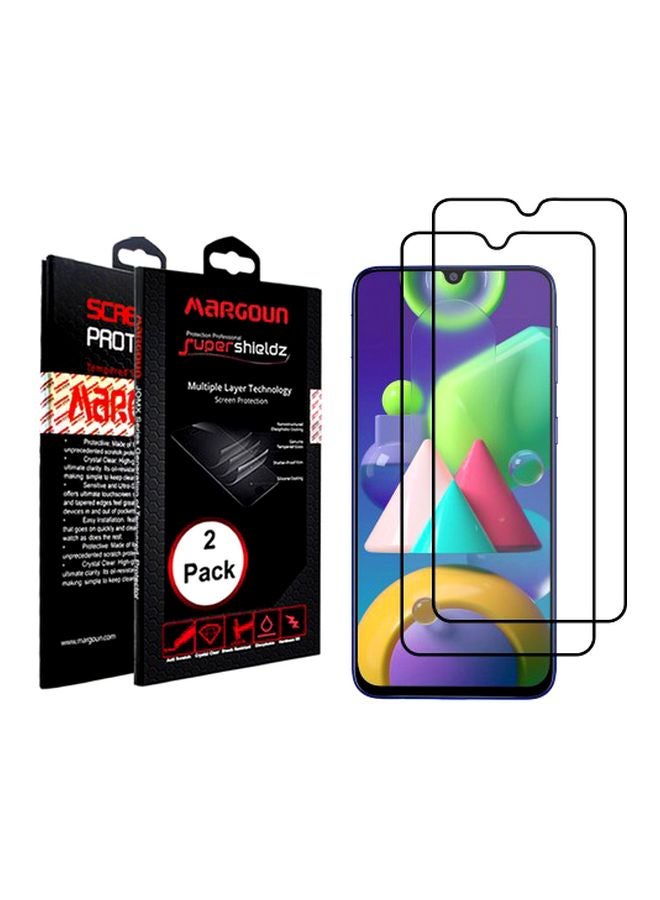 MARGOUN Pack Of 2 Super Shieldz Tempered Glass Screen Protectors For Samsung Galaxy A50s Black/Clear - Image 2