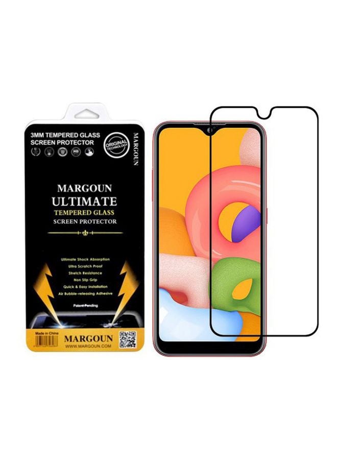 MARGOUN Ultimate Tempered Glass Screen Protector For Samsung Galaxy A01 Black/Clear - Image 2