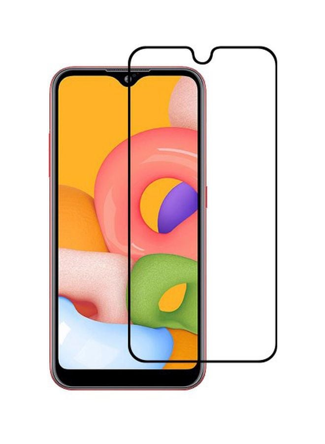 MARGOUN Ultimate Tempered Glass Screen Protector For Samsung Galaxy A01 Black/Clear - Image 1