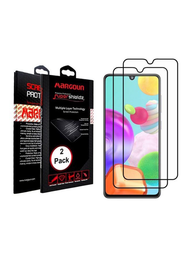 MARGOUN Pack Of 2 Super Shieldz Tempered Glass Screen Protector For Samsung Galaxy A41 Black/Clear - Image 2