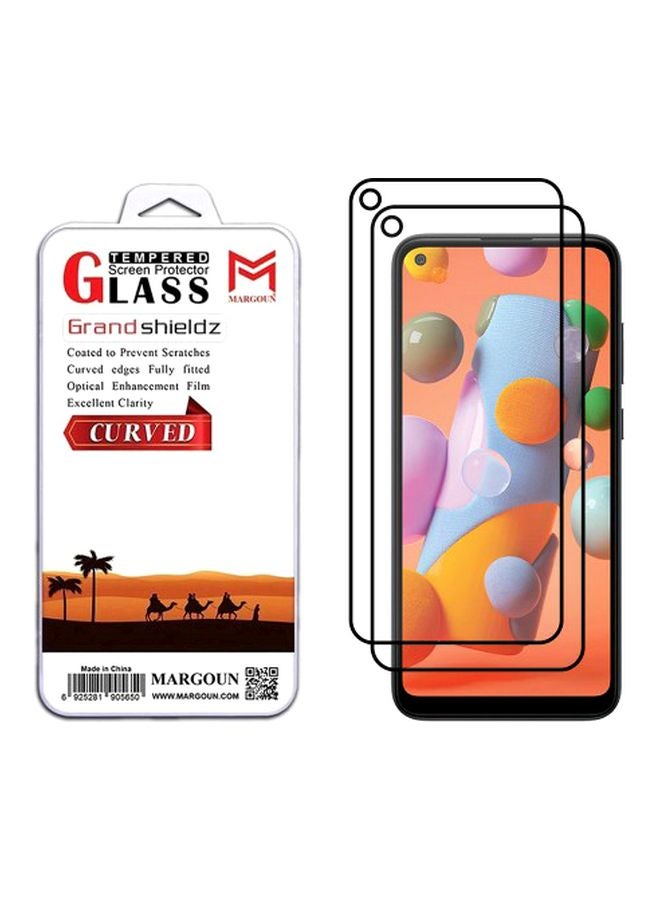 MARGOUN Grand Shieldz Tempered Glass Screen Protector For Samsung Galaxy A11 Black/Clear - Image 2
