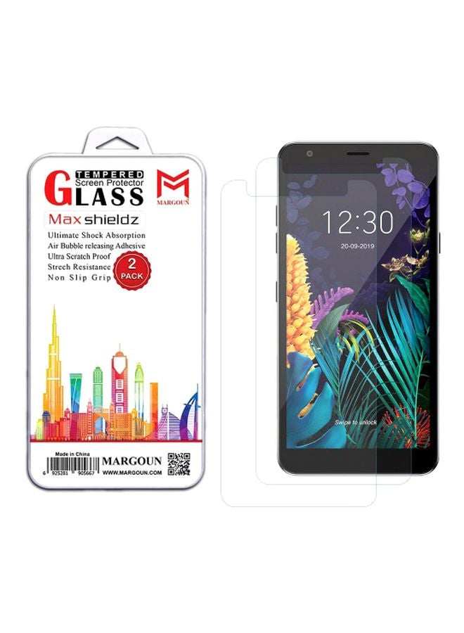 MARGOUN Pack Of 2 Max Sheildz Tempered Glass Screen Protector For LG K30 Clear - Image 2
