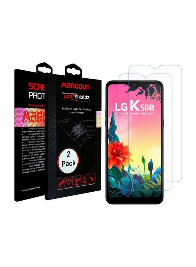 MARGOUN Pack Of 2 Super Shieldz Tempered Glass Screen Protector For LG K50S Clear - Image 2