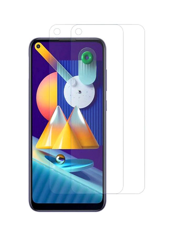 MARGOUN Pack Of 2 Max Shield Tempered Glass Screen Protector For Samsung Galaxy M11 Clear - Image 1