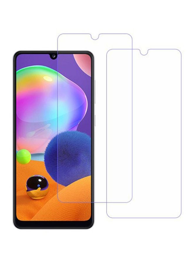 MARGOUN Pack Of 2 Max Shield Tempered Glass Screen Protector For Samsung Galaxy A31 Clear - Image 1