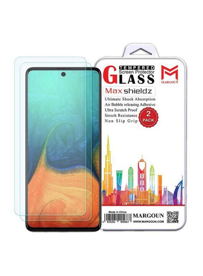 MARGOUN Pack Of 2 Max Shieldz Tempered Glass Screen Protectors For Samsung Galaxy A51 Clear - Image 2