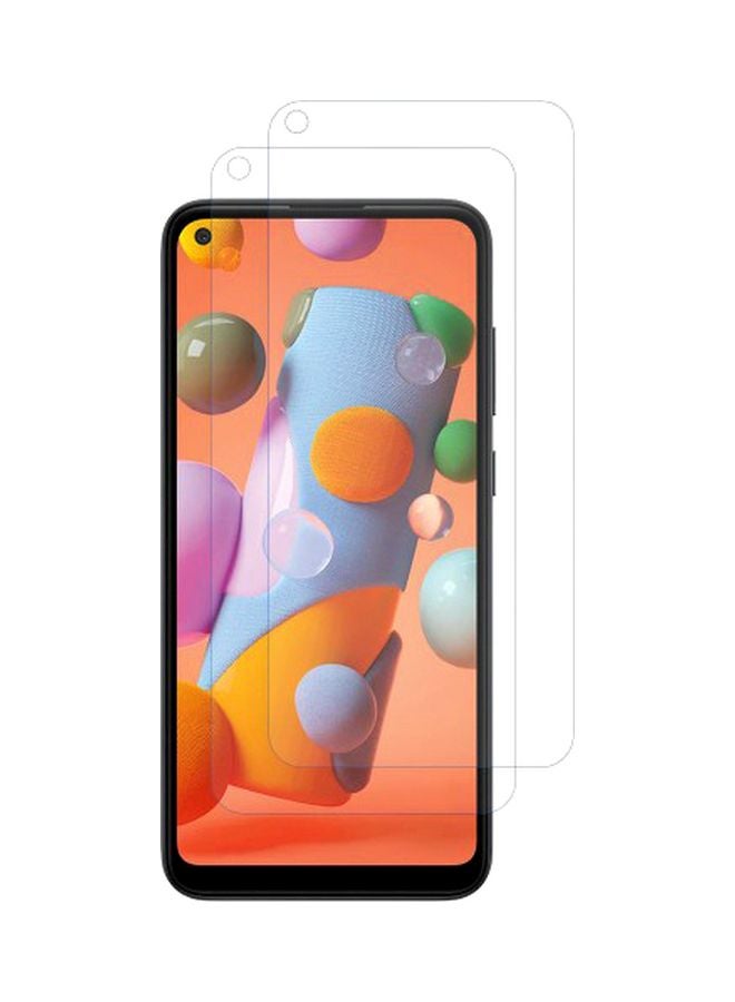 مارجون مجموعة لاصقات حماية للشاشة من الزجاج المقوى سوبر شيلدز مكونة من قطعتين لهاتف سامسونج جالاكسي A11 شفاف - Image 1