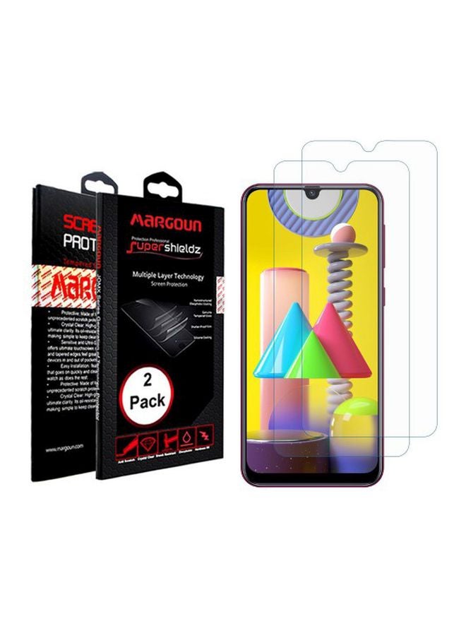 MARGOUN 2-Piece Super Shieldz Tempered Glass Screen Protector For Samsung Galaxy M31 Clear - Image 2