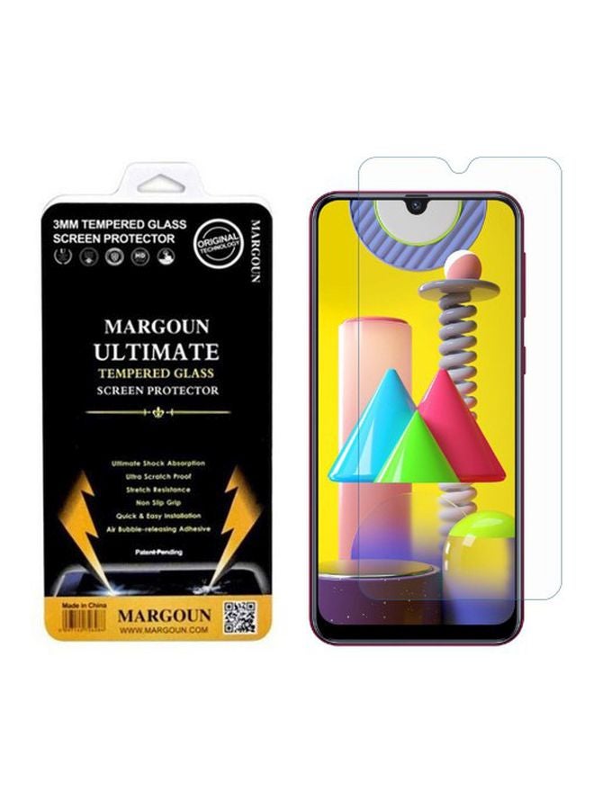 لاصقة حماية فاخرة للشاشة من الزجاج المقوى لهاتف سامسونج جالاكسي M31 شفاف - Image 2